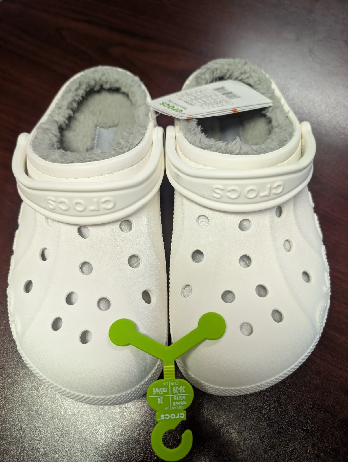 CROCS Baya Lined Clog – WHITE Unisex M 6/W 8 Size NWT