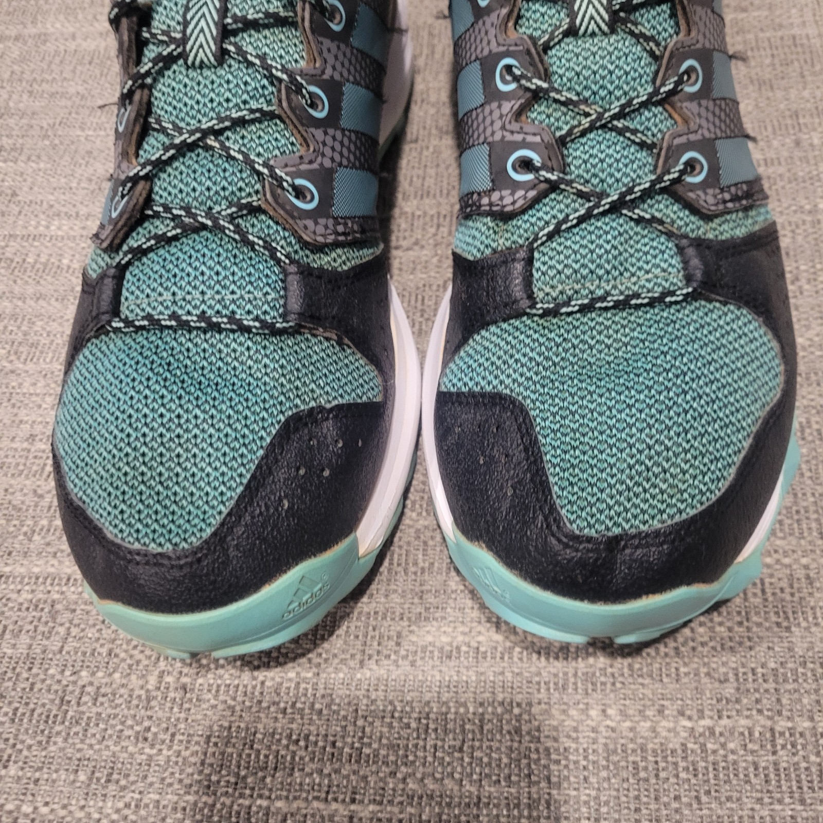 Adidas Womens Galaxy Trail S76976 Black Green Running Shoes Sneakers Size 10