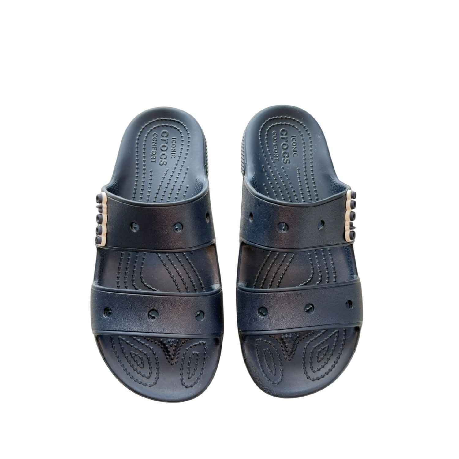 Crocs Navy Blue Womens Slide Sandals M6 W8 Unisex