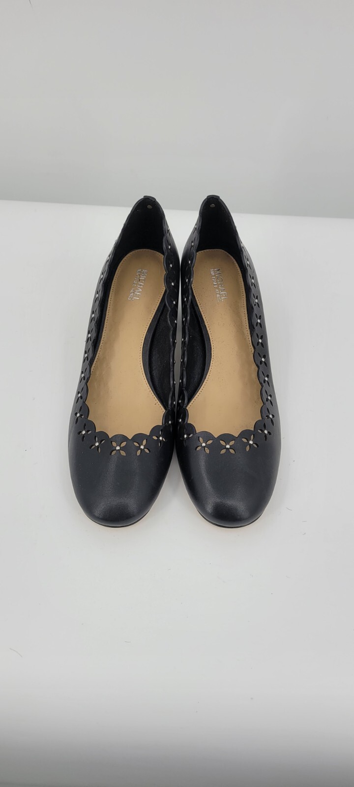Michael Kors Women Heel 8.5 Black Pump Slip On Tooling Block Mid (2-2.9 in)