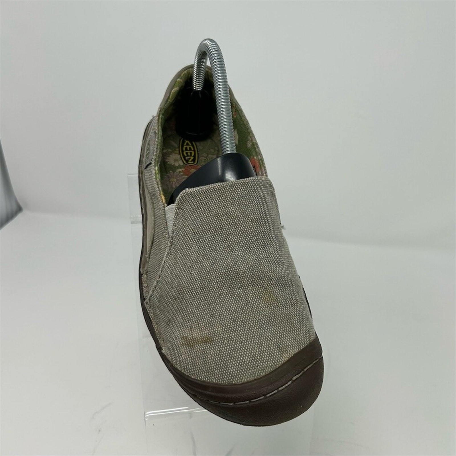 KEEN Women’s Slip-On Loafers Gray Floral Lining Casual Travel Flats Size 9.5