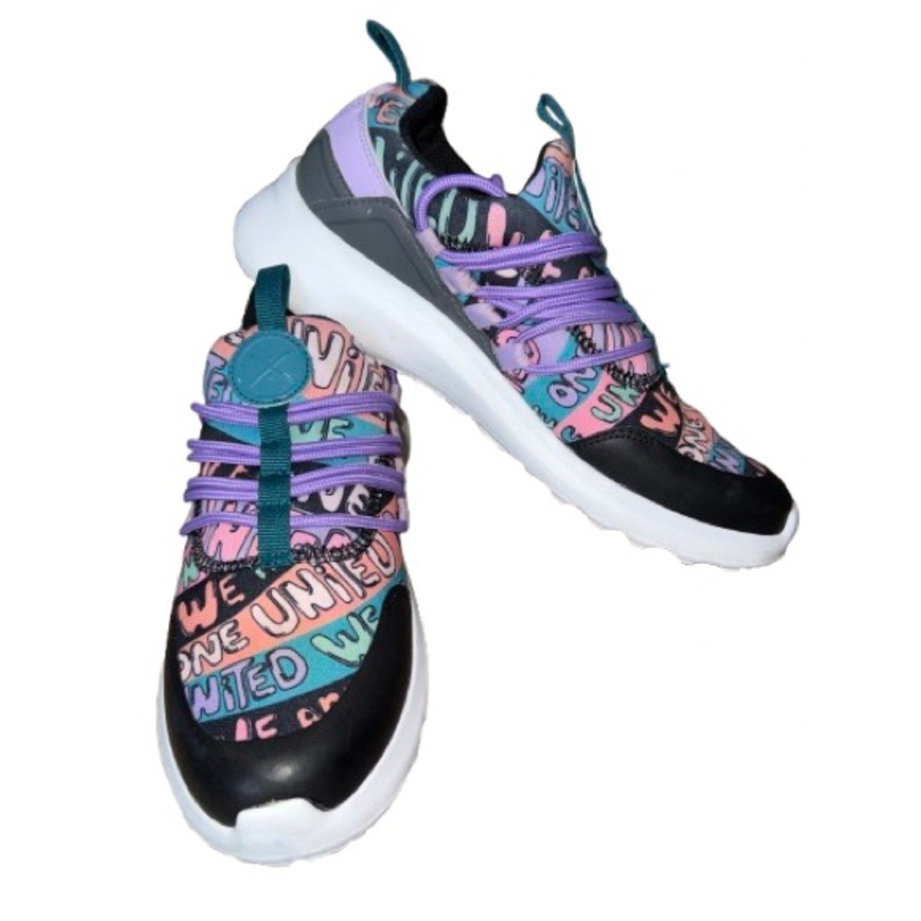 INKKAS «We Are One United» Graphic Sneakers Colorful Comfort Shoes | Women’s 8