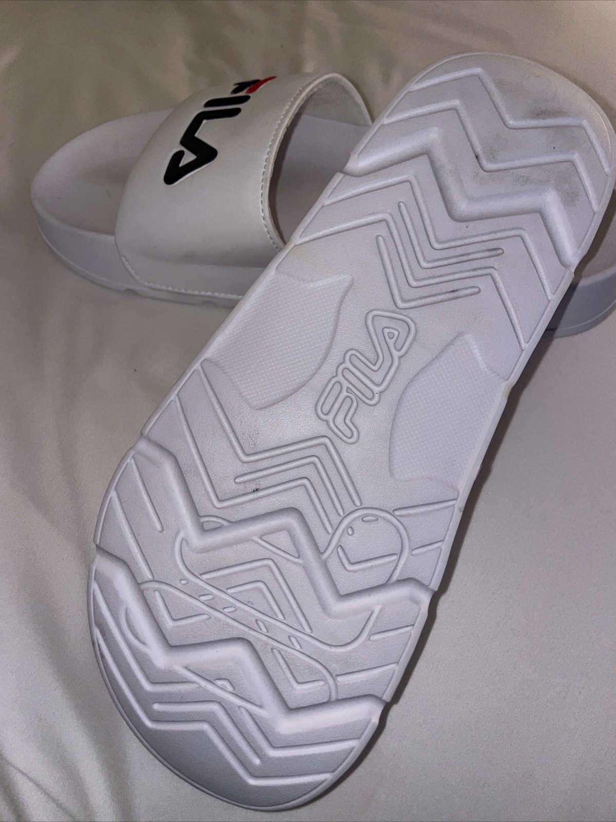 Fila DRIFTER WOMENS SLIDE WHITE/NAVY/RED Size 7 NEW
