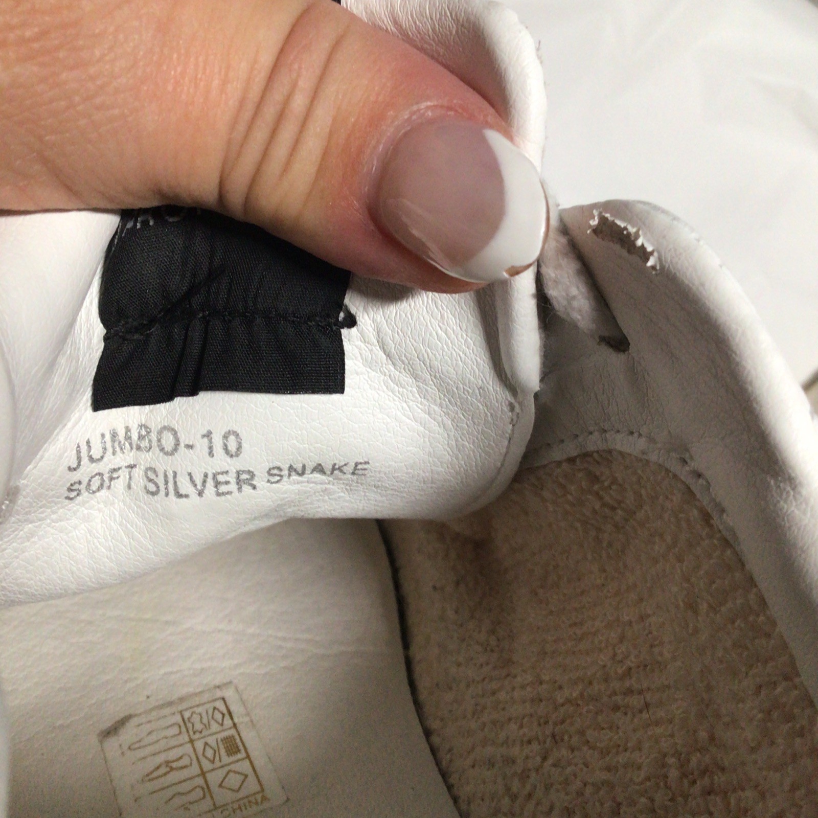 Womens Vintage Havana Silver Snake Sneaker with greige suede-like fabric size 10