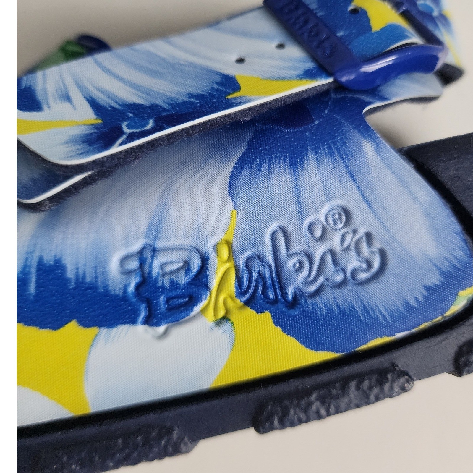 Birkenstock Birkis Sansibar Floral Sandals Blue Yellow Hibiscus Size 37 Women 6
