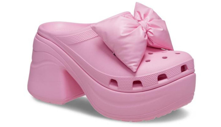 Crocs Pink Siren Bow Clog with Original Bow, Worn 3 times