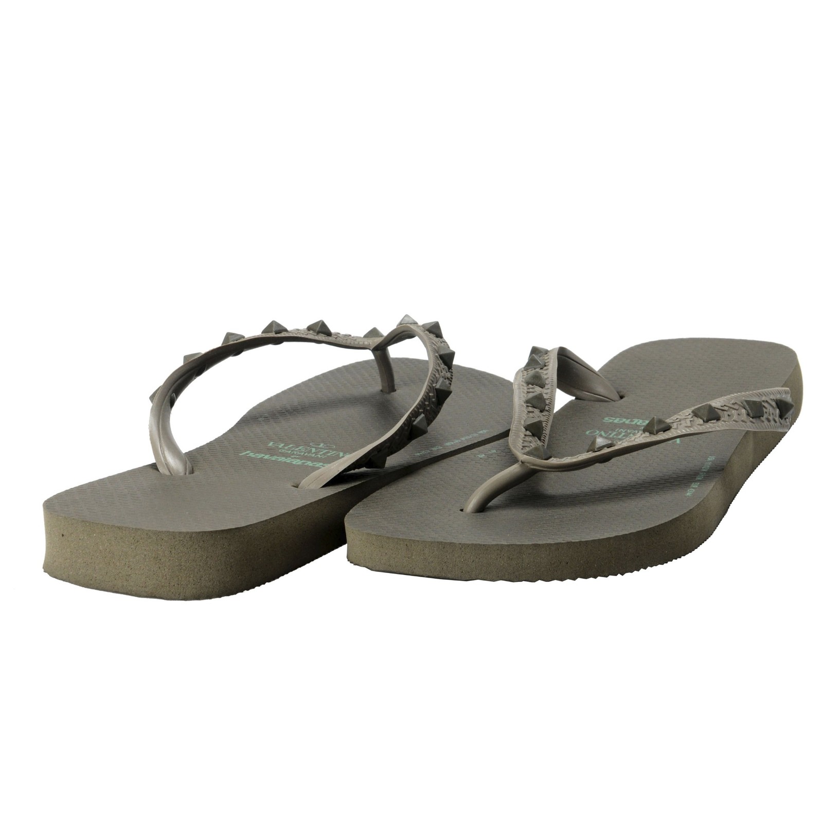 Valentino Garavani ByHavaianas Unisex Rockstud Flip Flops Shoes USA 11/12W/9/10M