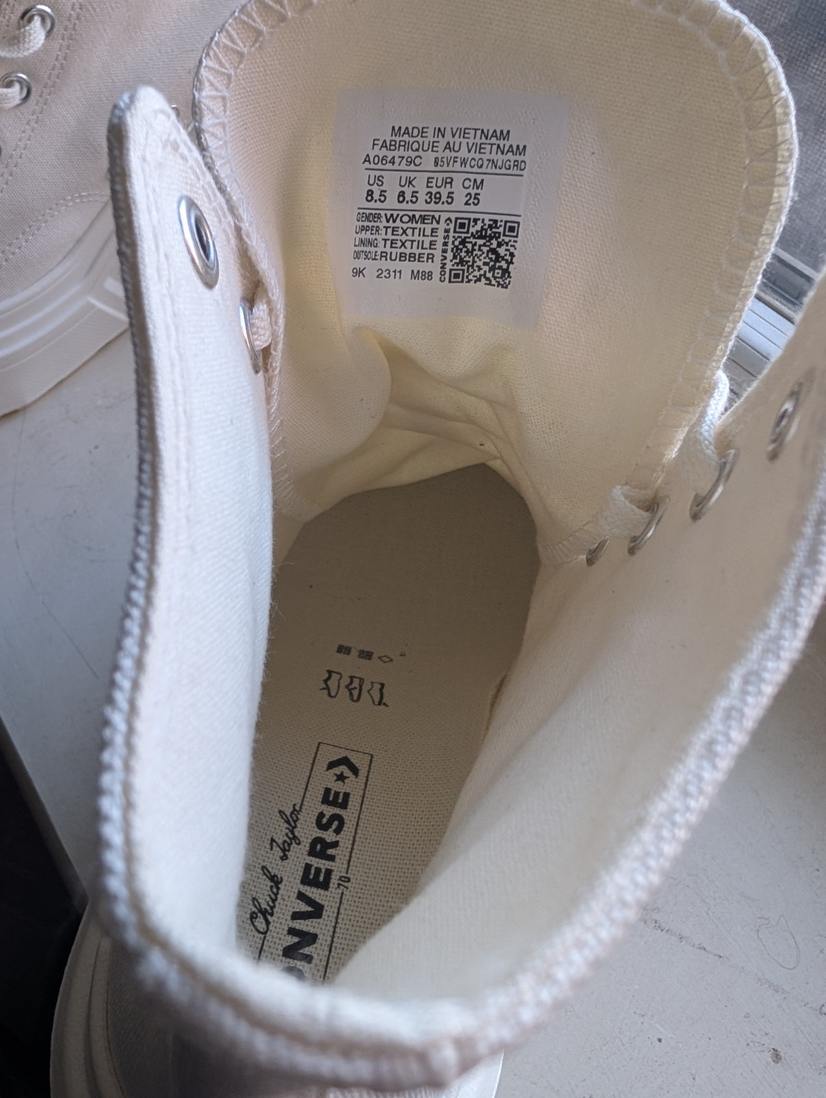 Converse Chuck 70 De Luxe Wedge ‘Egret’ A06479C Women’s Shoes US Sz 8.5