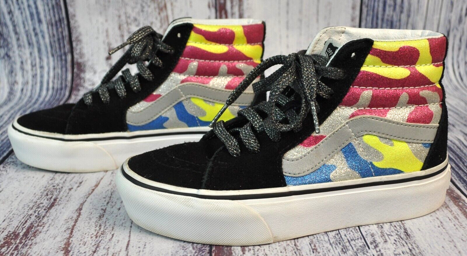 Vans Shoes Women’s 5 Men’s 3.5 SK8-Hi Tapered Stackform Multicolor Glitter