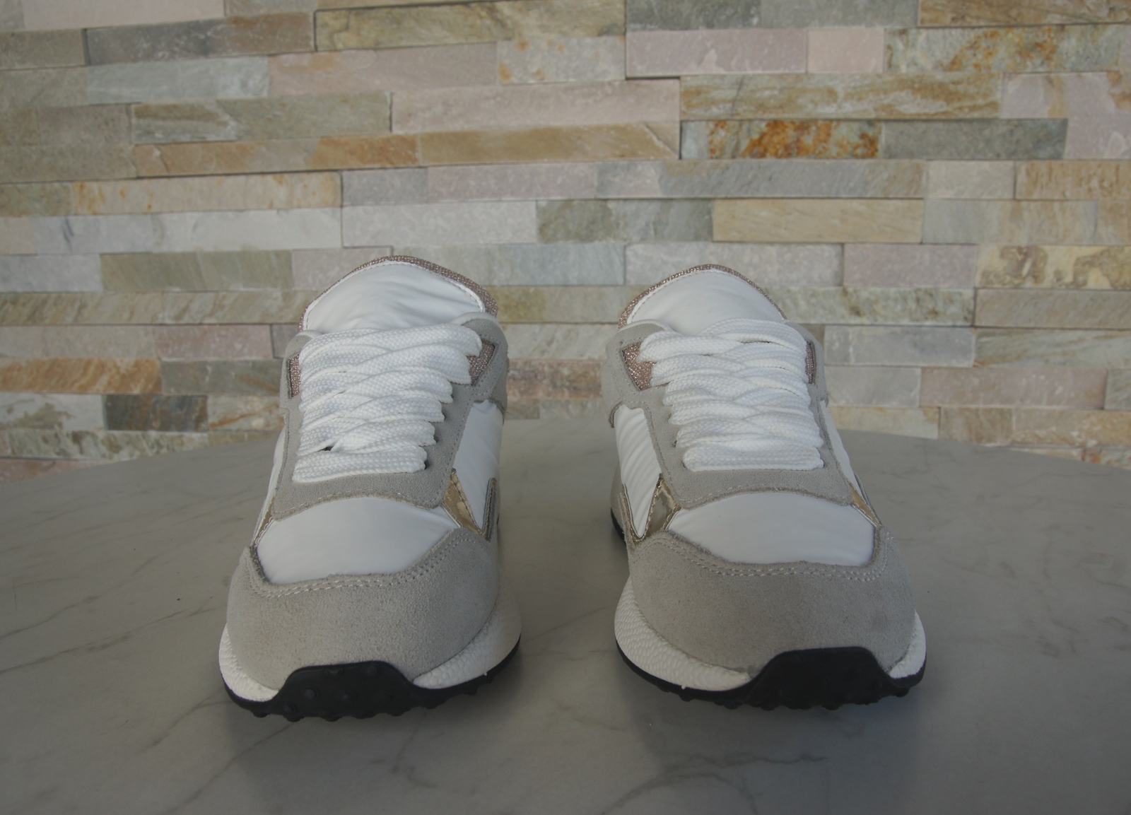4US Cesare Paciotti Sneakers White Gold 35 36 37 38 39 40