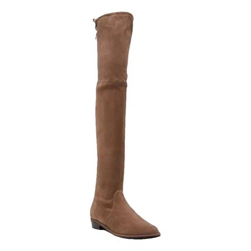 Stuart Weitzman Lowland Taupe Suede Thigh-High Boots EU 39 US 9 Russell Bromley