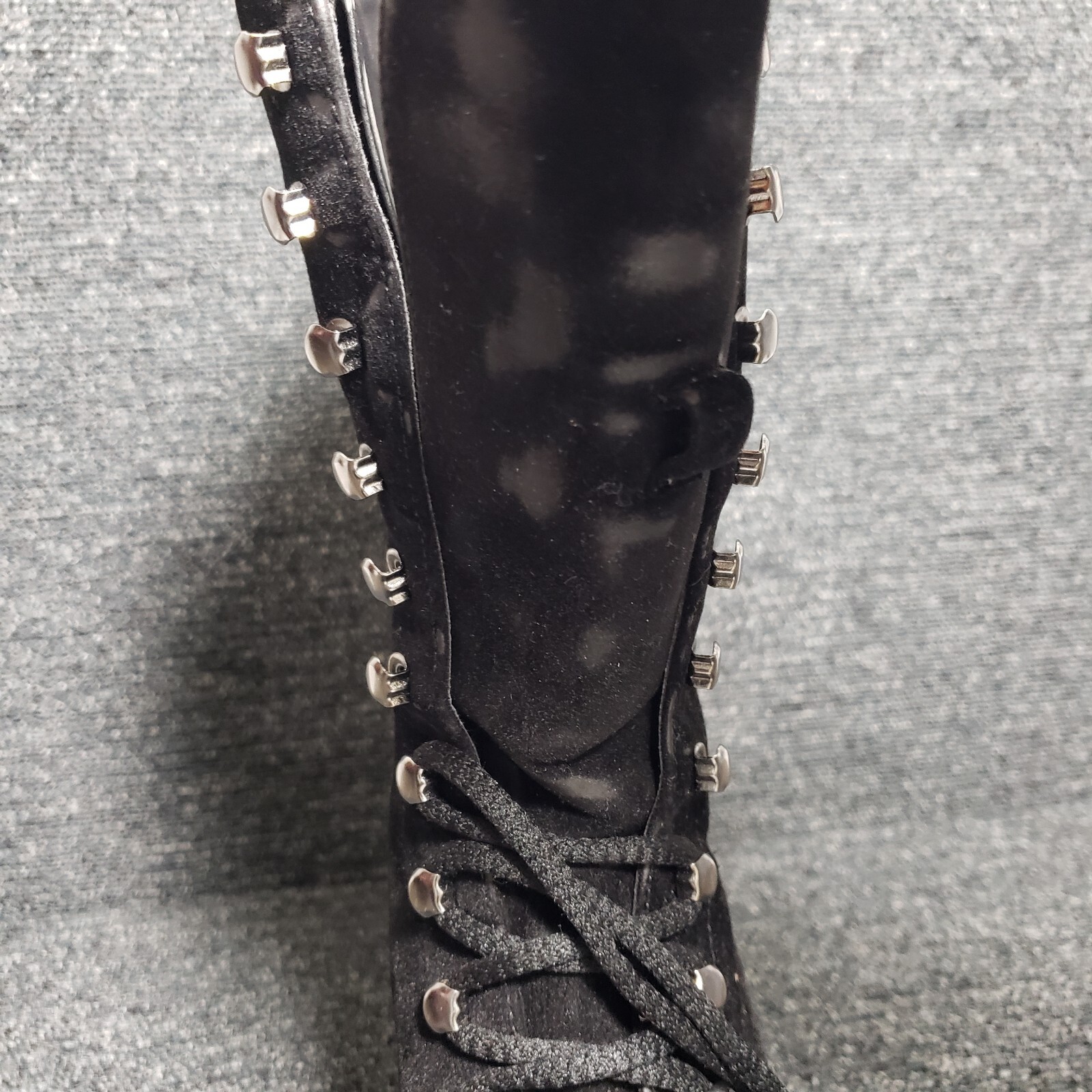 KILLSTAR Luci-Fairy Boots Womens 9 Black Velvet Platform Heel Shoes