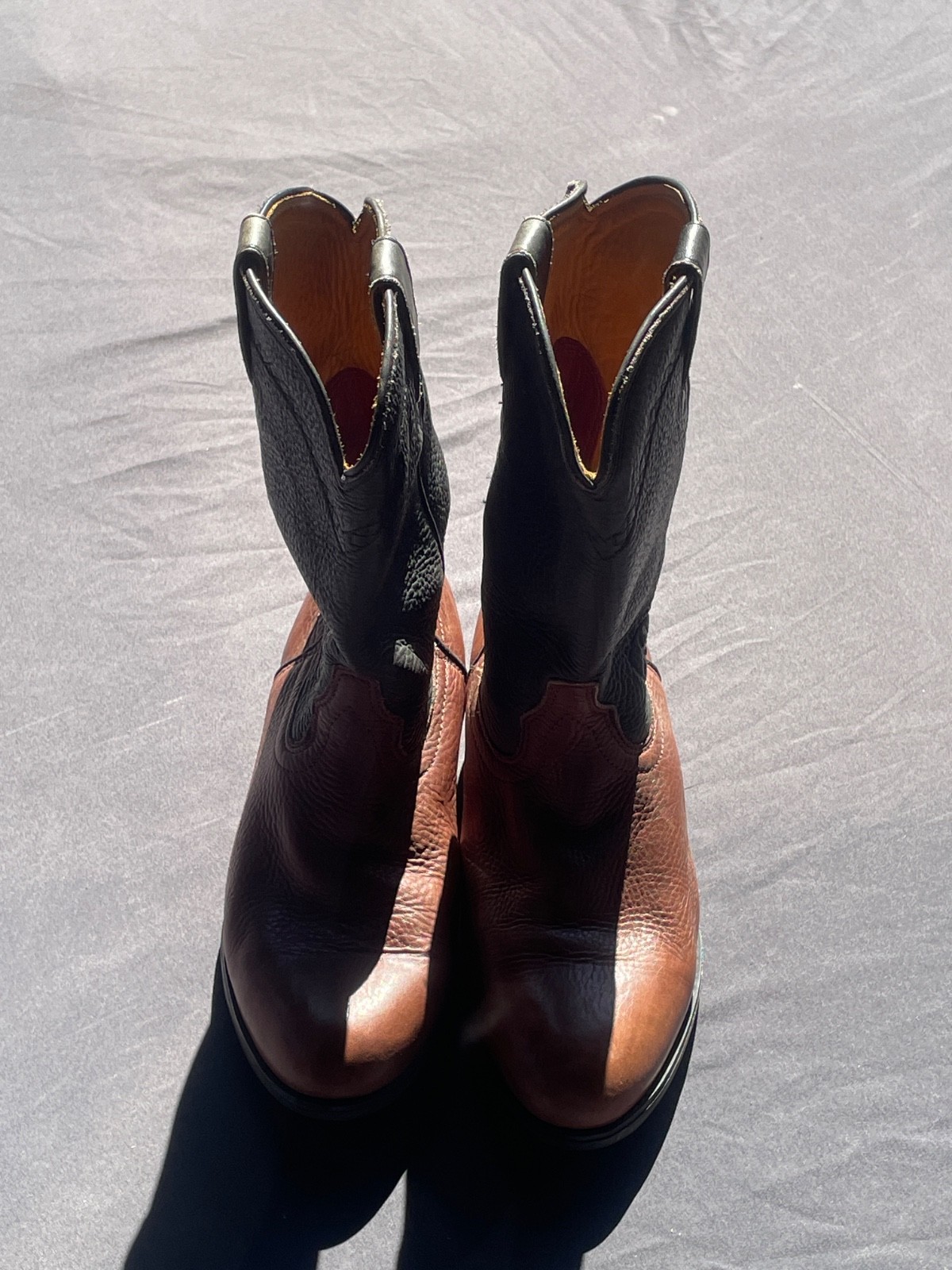 WOMENS SIZE 7.5 ARIAT A-1 BROWN BLACK COWBOY BOOTS ST151