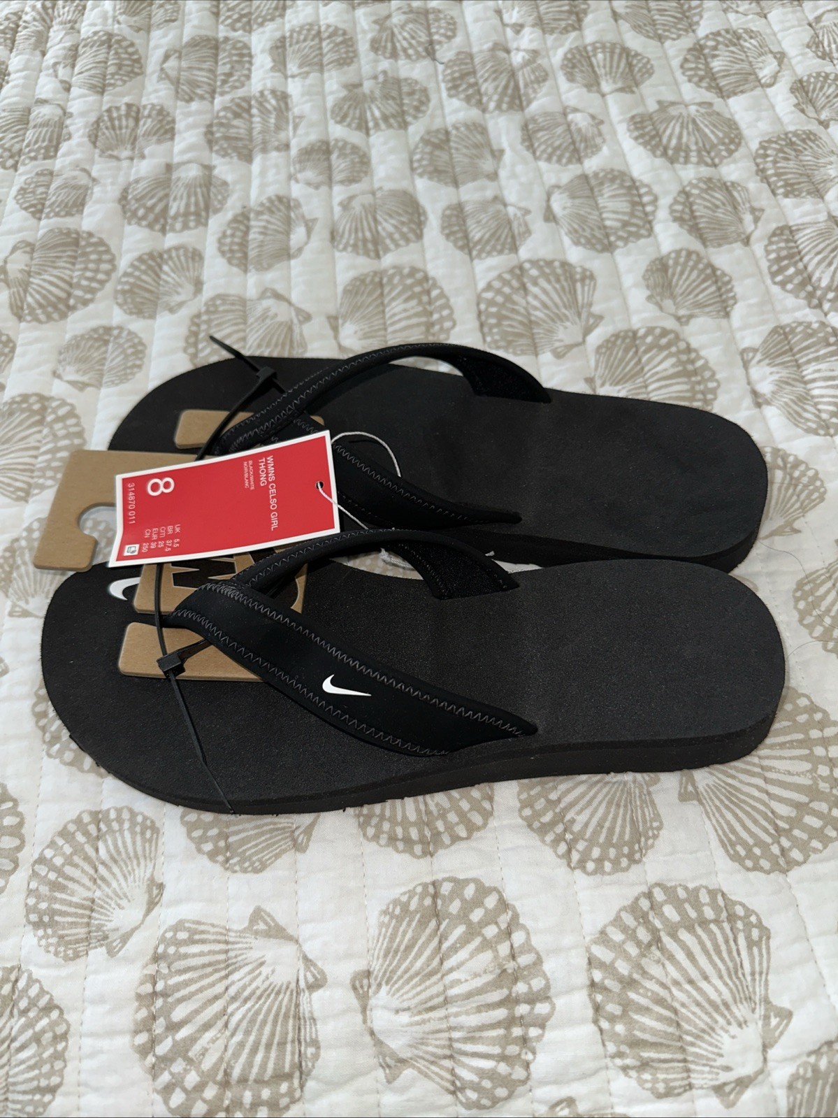 Nike Celso Thong Flip Flops for Women, Size US 8 – Black Brand New With Tag