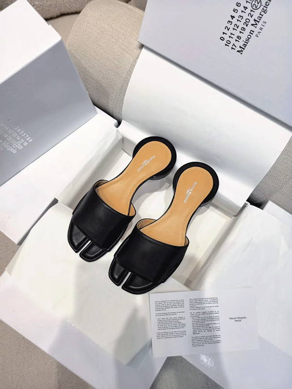 NEW Women’s Margiela Women’s Split Toe Mule French Chunky Heel Retro Open Toe