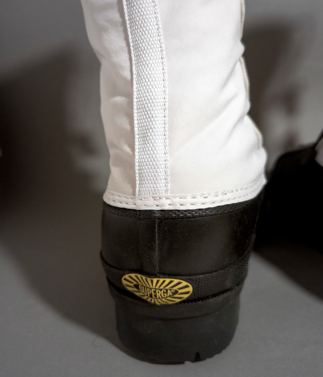 NP~150€ Superga Alpina snow boots 39 retro winter boots rubber textile White