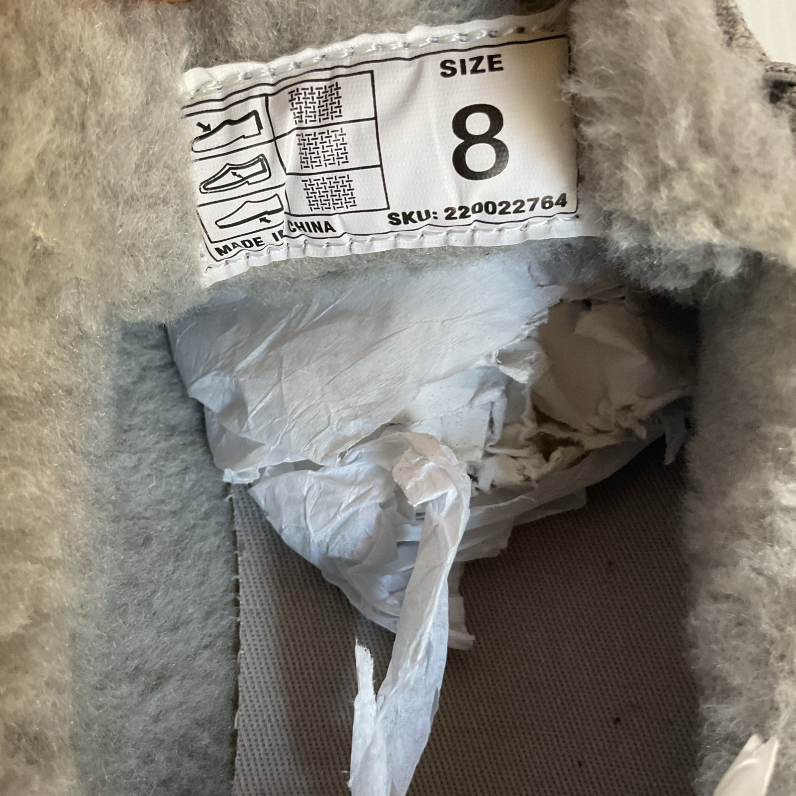 Drope Kate Women’s Faux Fur Lined Shoes Size 8 Grey Casual Comfort Lace-Up NIB
