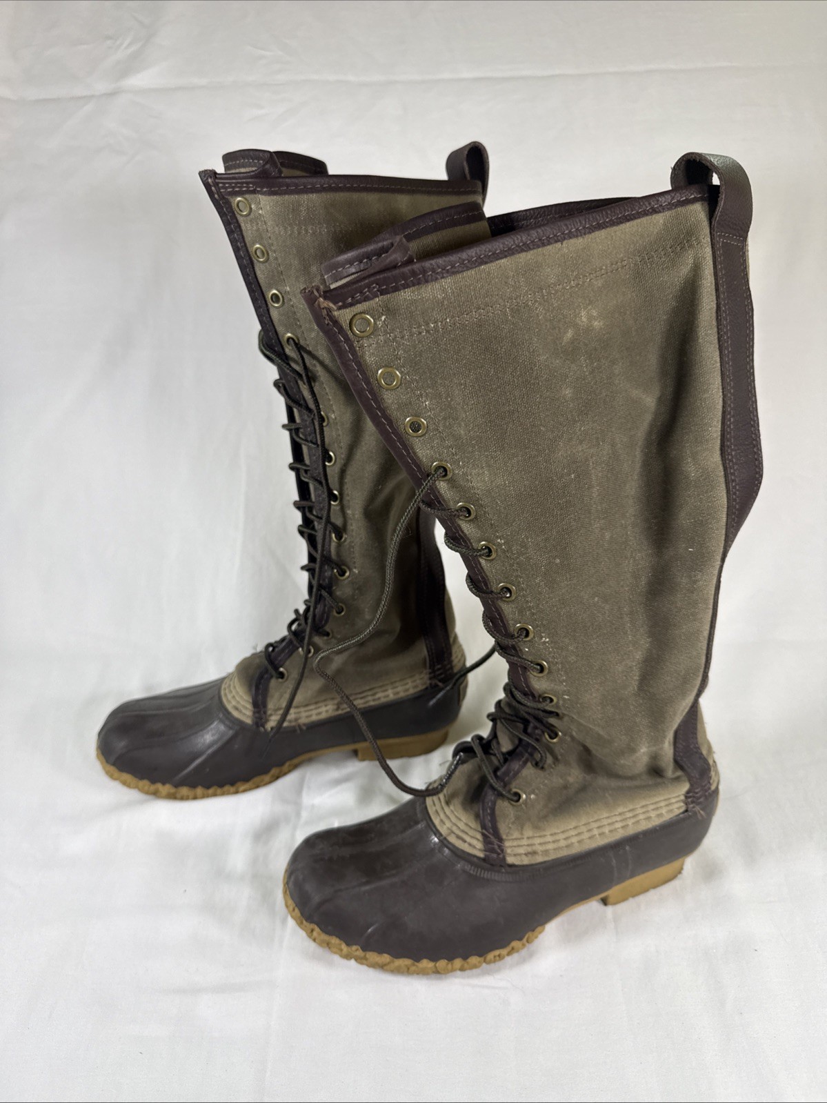 LL Bean Maine Hunting Boot Women’s Size 7M Signature Wax Canvas