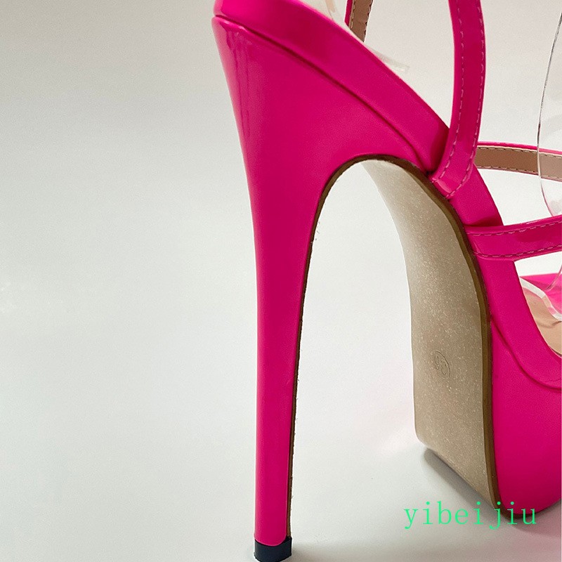 Women’s High Heel Dance Party Ankle Strap Sandals Evening Platform Shoes Buckles