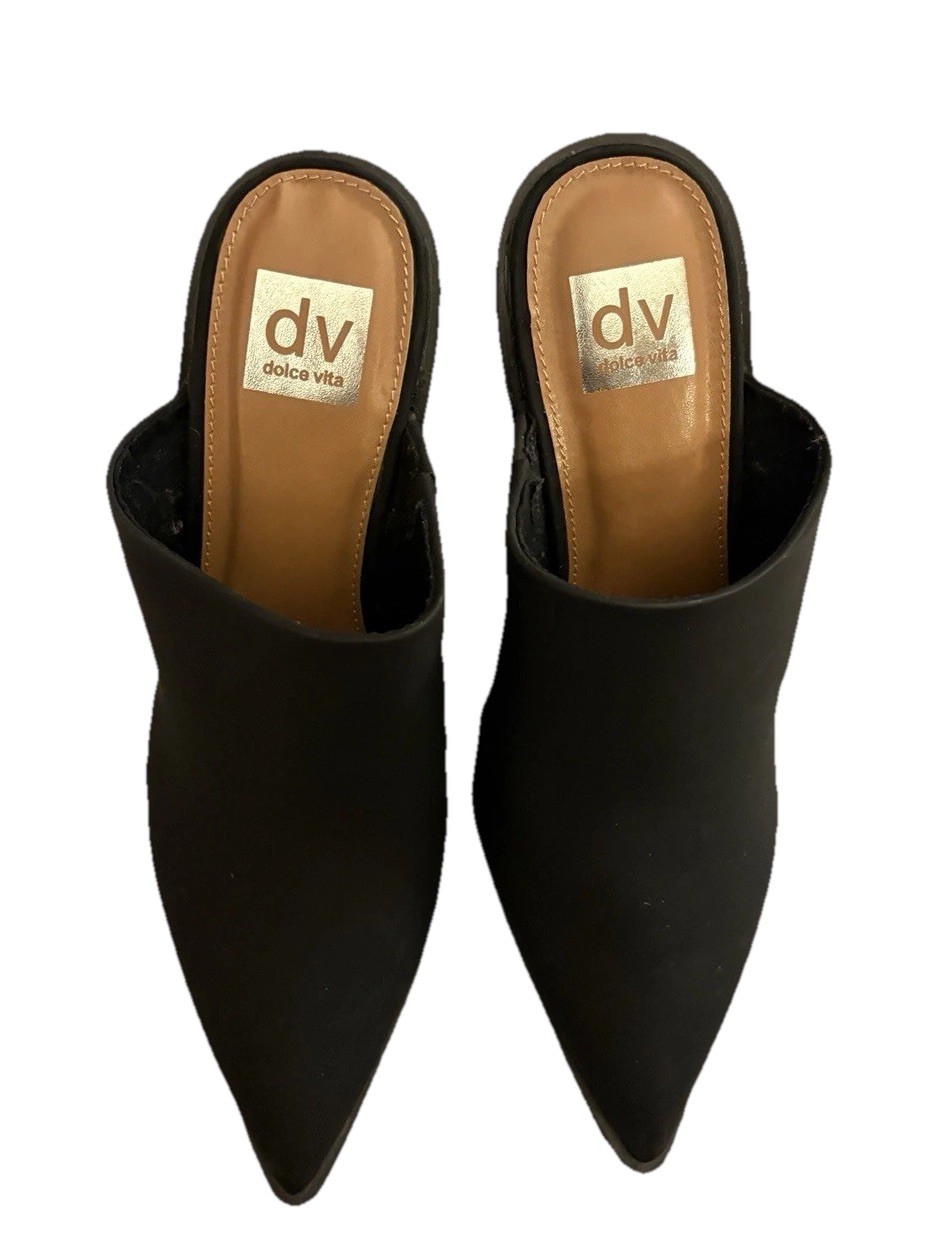 Dolce Vita Pointed Toe Slip-on Clogs Round Block Heel. 3” Lift. Women’s Size 8.5