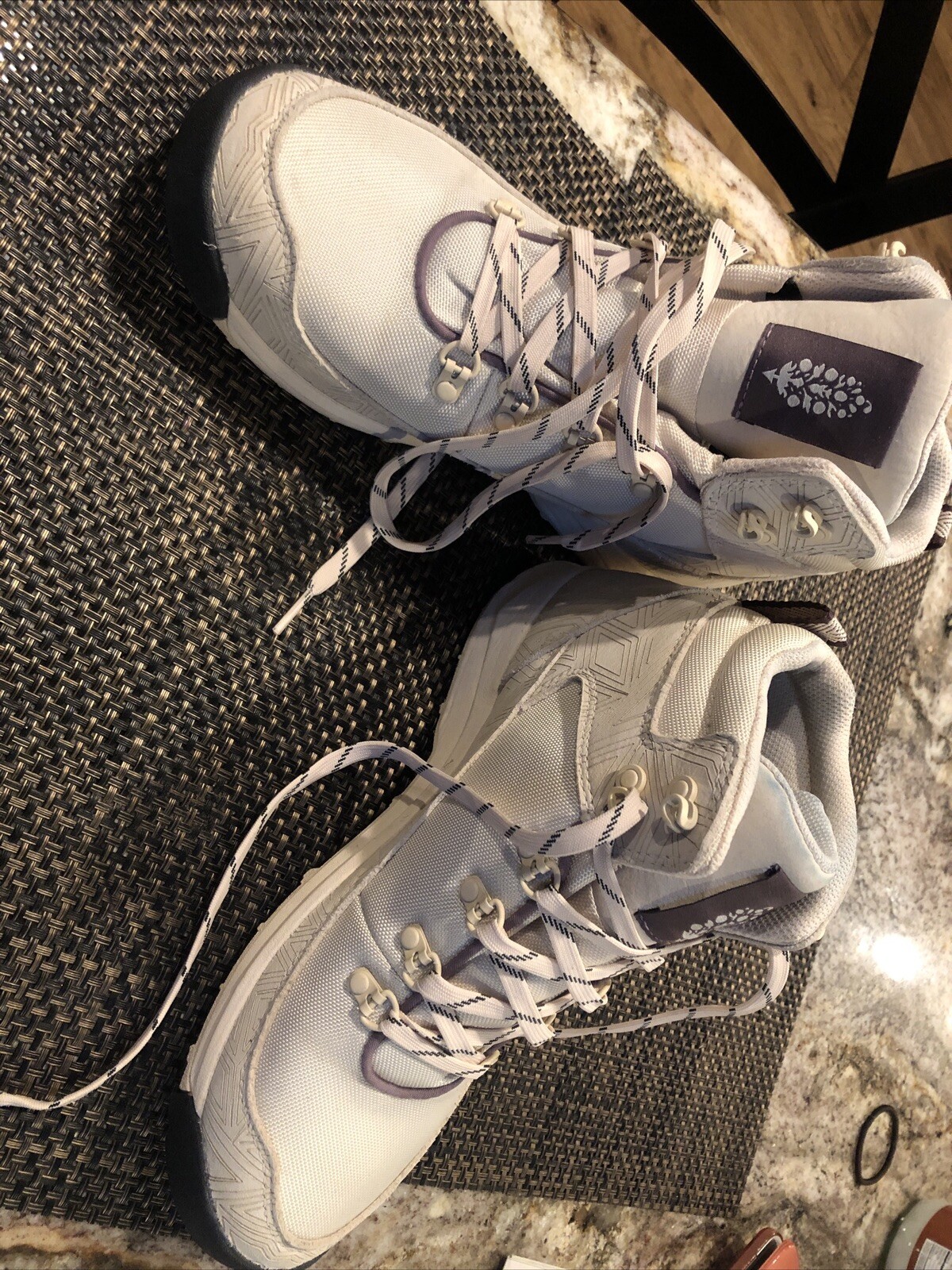 New Free People FP Movement x Danner Adrika Etched Hiker Boots Buttercream Sz 10