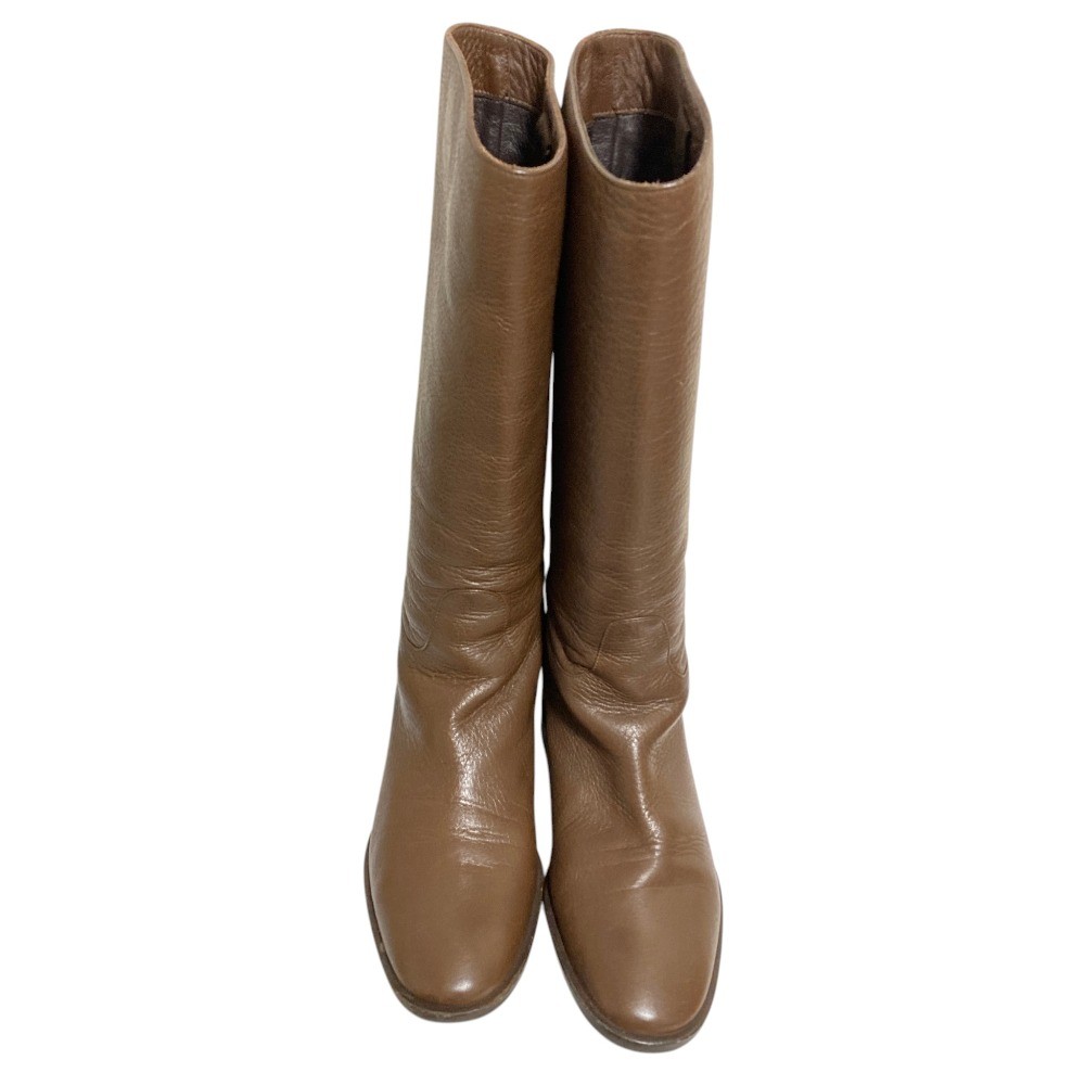 Max Mara leather long boots, size 36, brown. Women USED