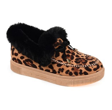 Journee Collection Women’s Tru Comfort Foam Midnight Slipper Shoes Brown Leopard