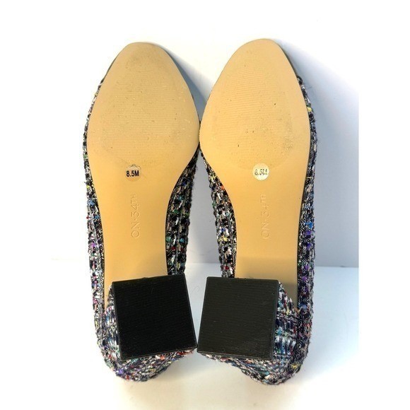 On 34th Tilly Cap-Toe Block-Heel Pumps, Multi Color Size 8.5 M NWT/BOX