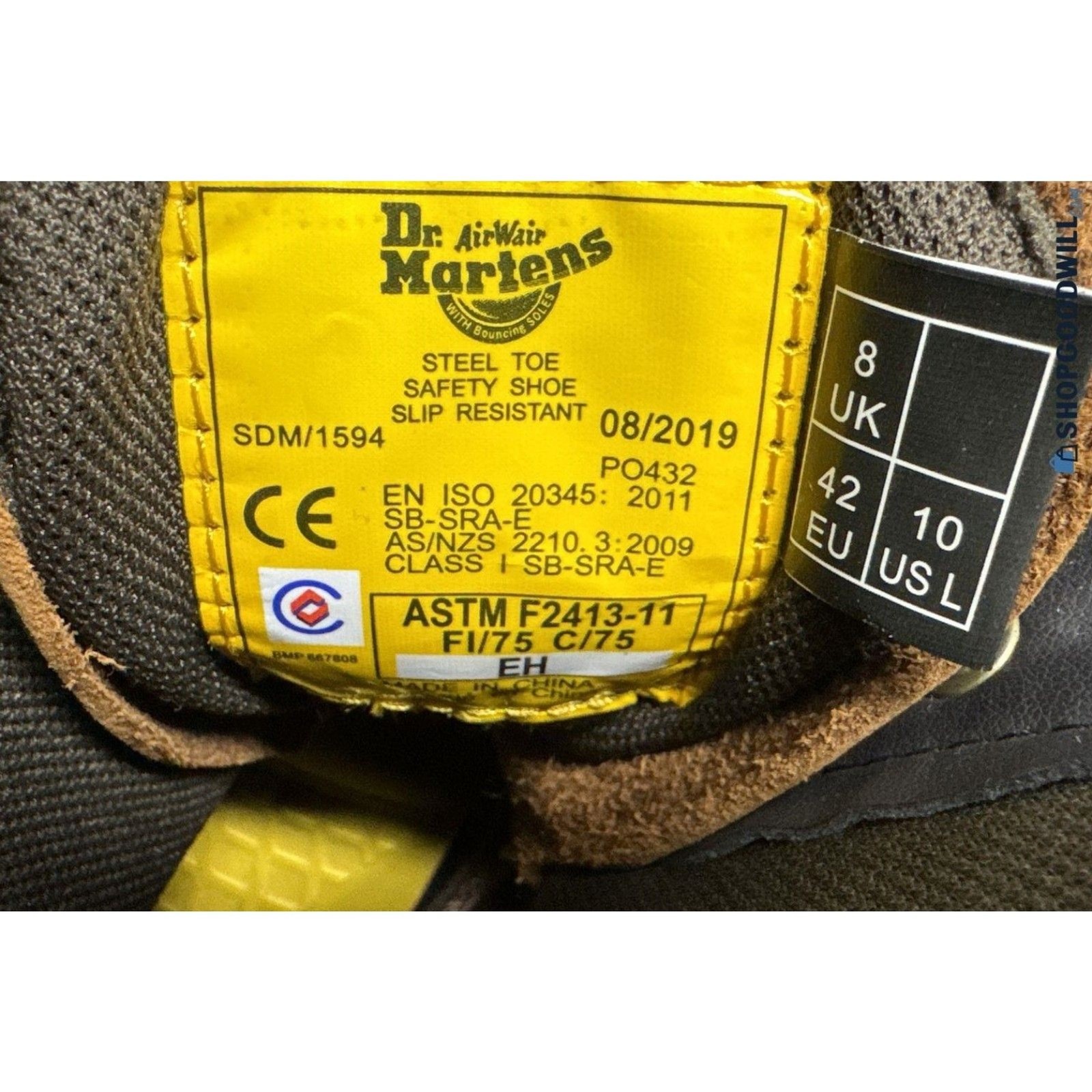 Dr. Martens Industrial Steel Toe Work Boots – Brown – ladies size 10 Mens size 9