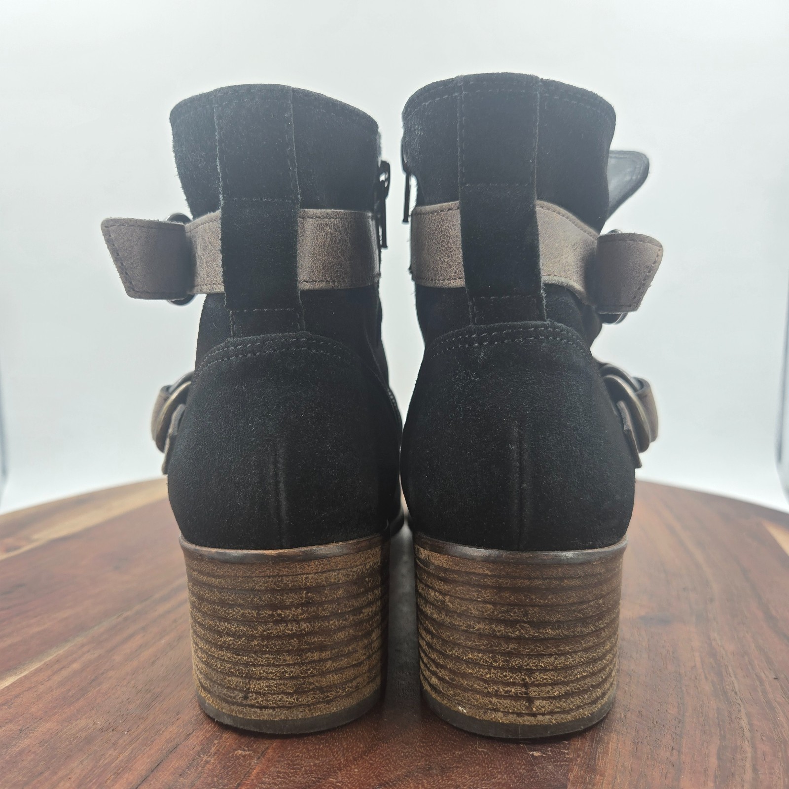 Paul Green Newbury Boots Women’s 5.5 UK / 8 US Black Brown Suede Slouch Booties