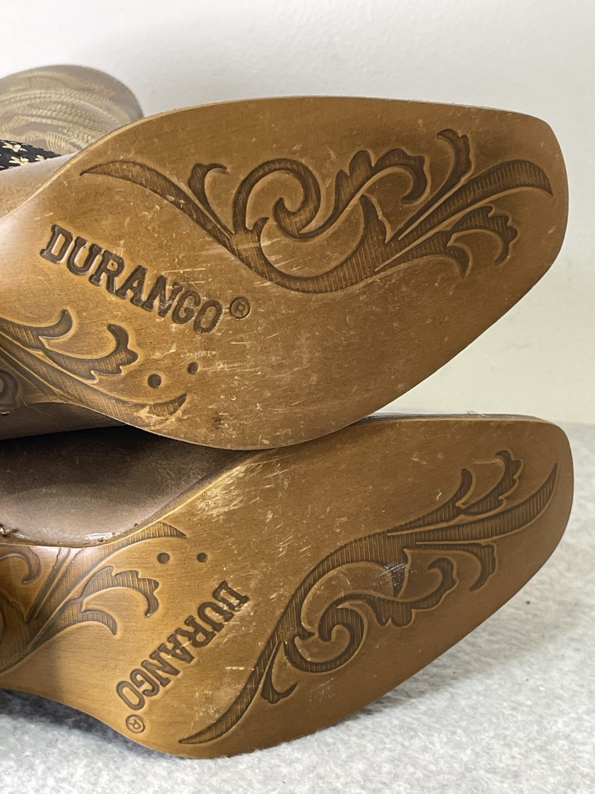Durango Crush Women’s Size 7.5 M Western Boots with American Flag Belt Accessory
