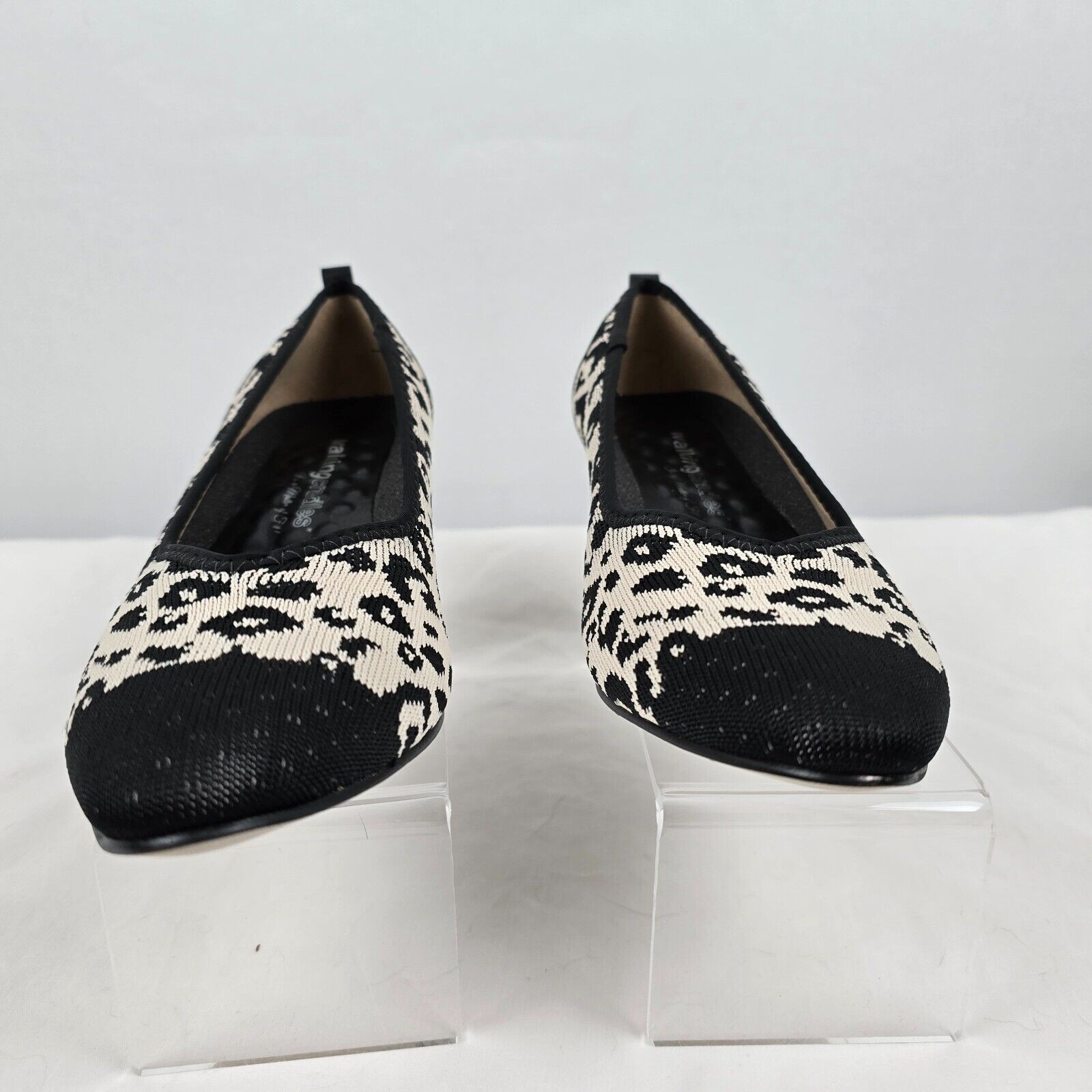 Walking Cradles Hester Flats Slip-On Women’s 9 Leopard Black Cream W-149306 New
