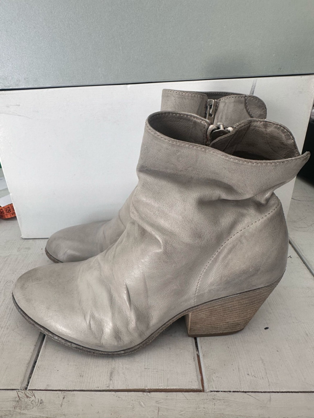 Officine Creative Boot Genuine Leather Women’s Grey SizeEu37 Heel 3 1/8in OF272