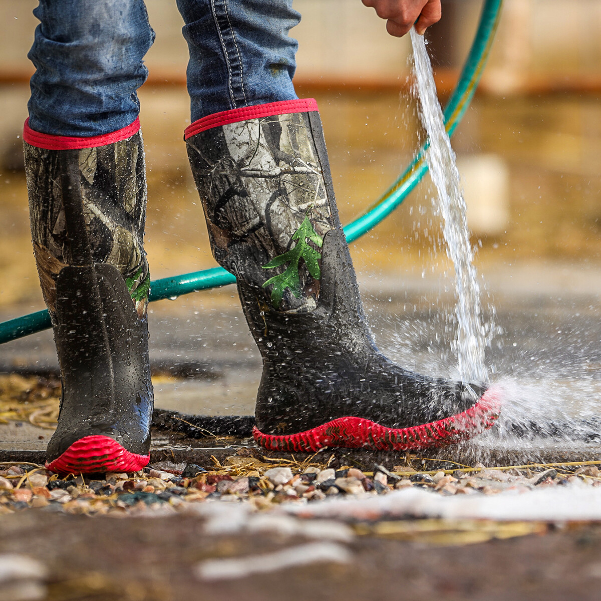 HISEA Women Waterproof Rain Boot Non-Slip Outdoor Garden Mud Work Knee High Boot