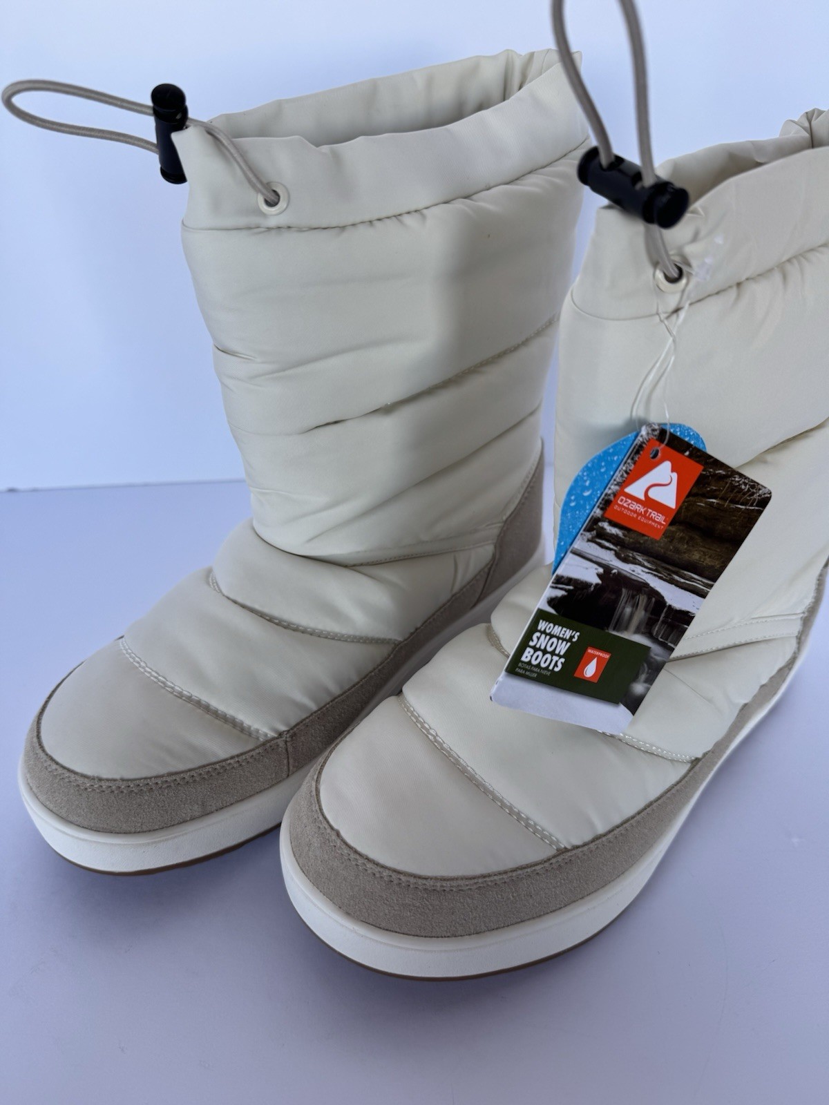 OZARK TRAIL WOMENS SZ 8M SNOW BOOTS, 3M THINSULATE, PULL ON, NEW, RETAIL $50