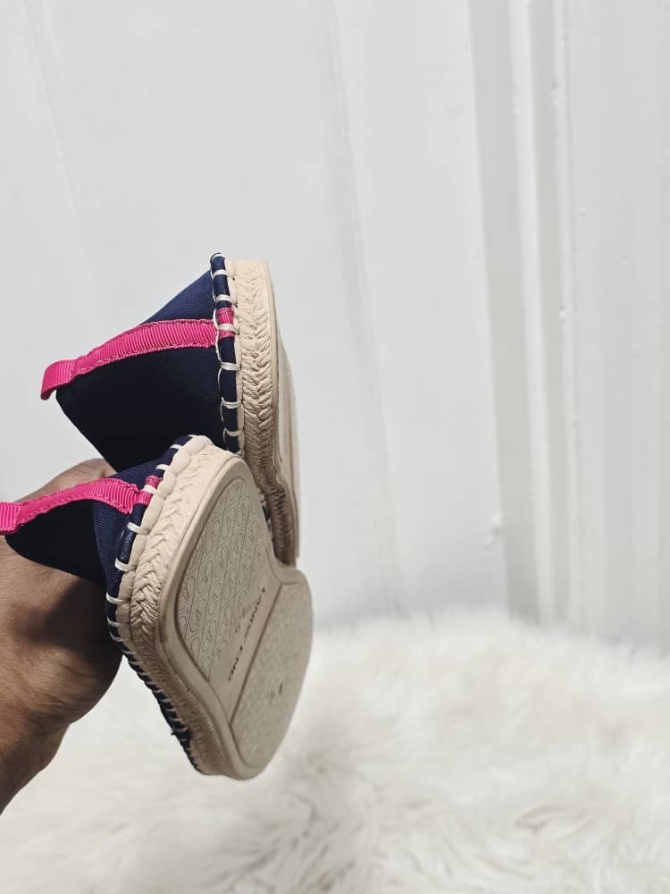 Lands’ End Espadrille Beach and Water Deep Navy Blue Shoe Women’s Size 7.5B