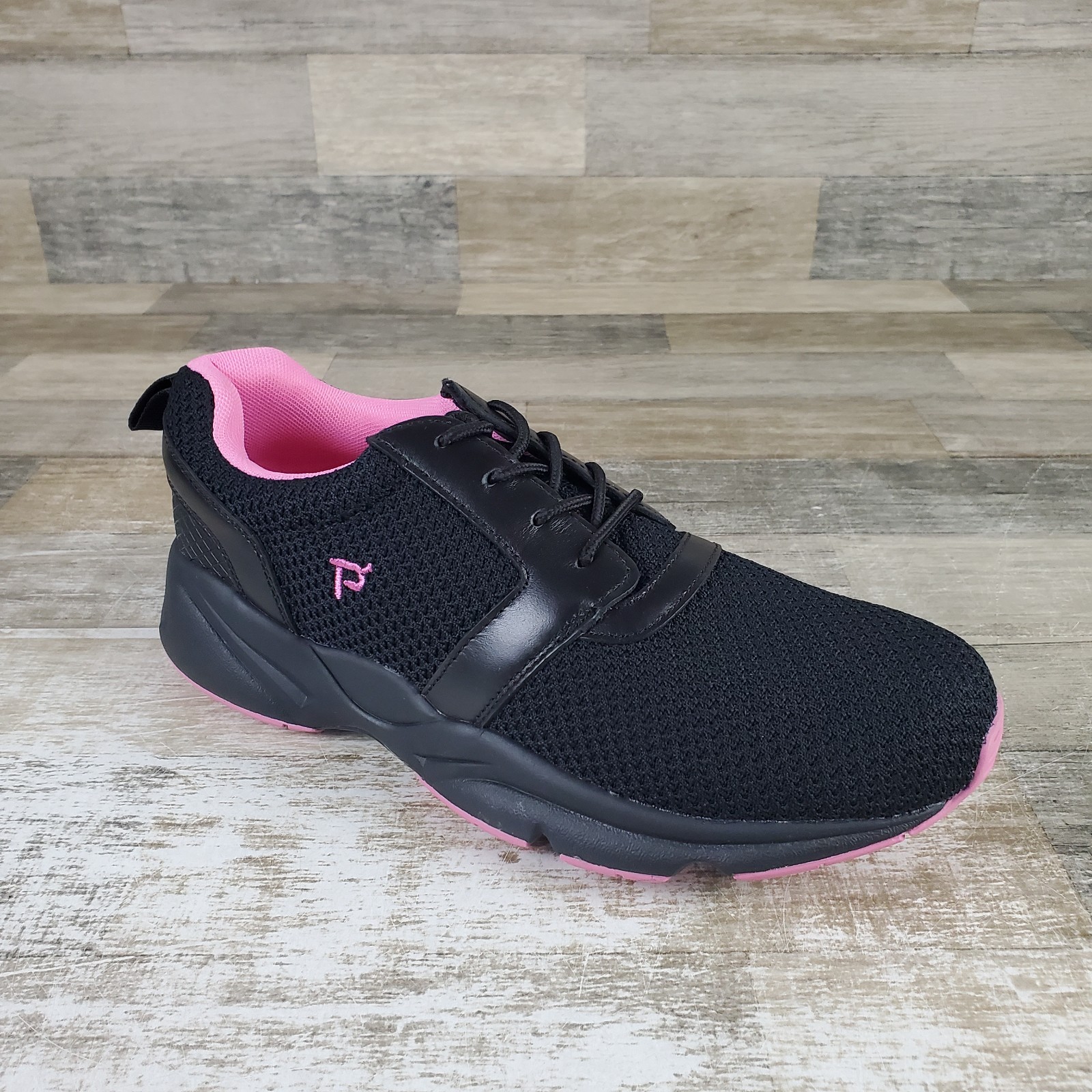 Propet Stability X Womens Shoes Sz 13 Running Black Pink Mesh Lace Up Sneakers
