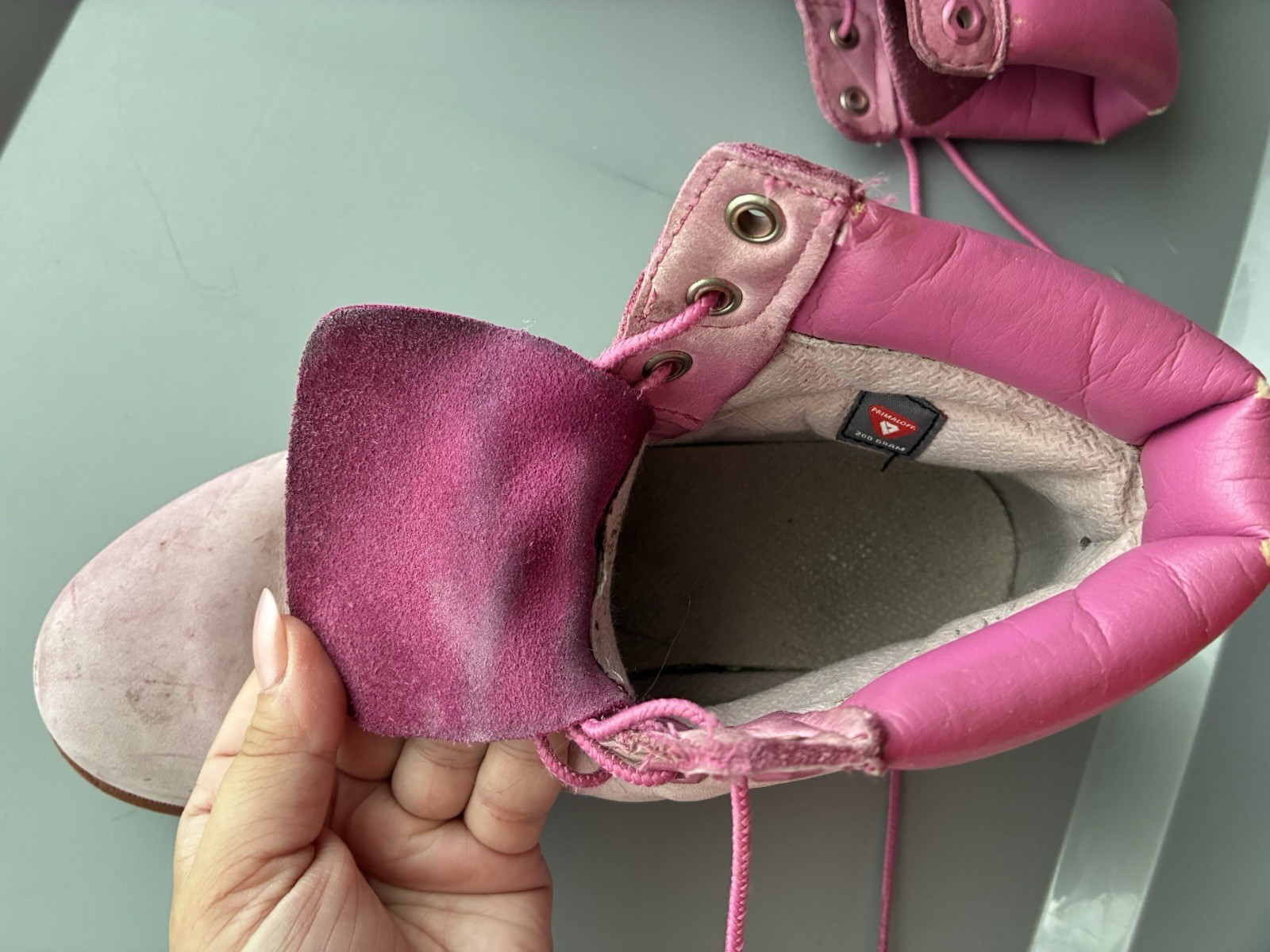 Fair Condition Pink Women’s Timberland Boot Company Work Boots Size 8