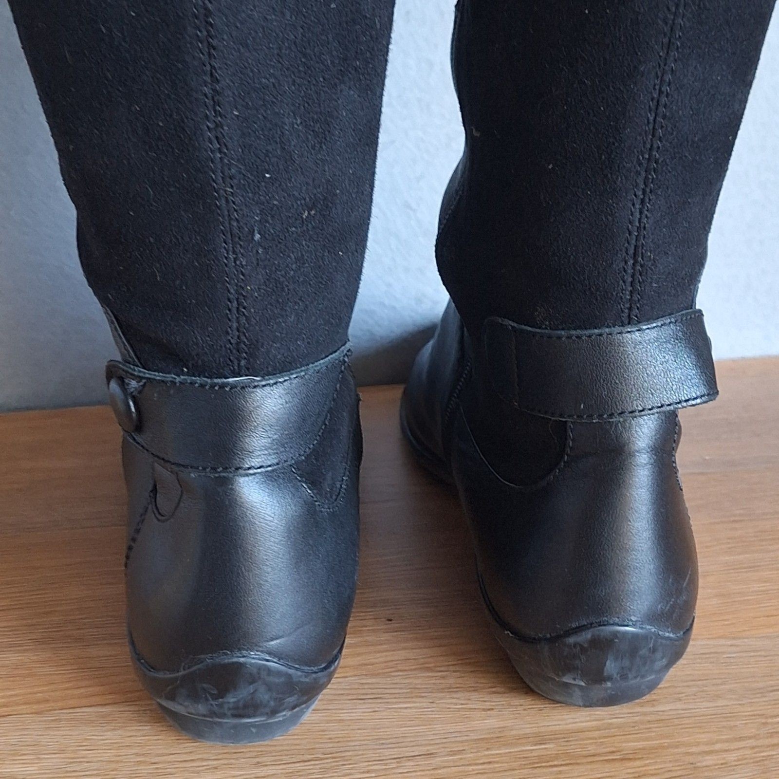 Dansko Odette Tall Leather Riding Boots Women’s 8.5 Black Zip Boots Wide Calf