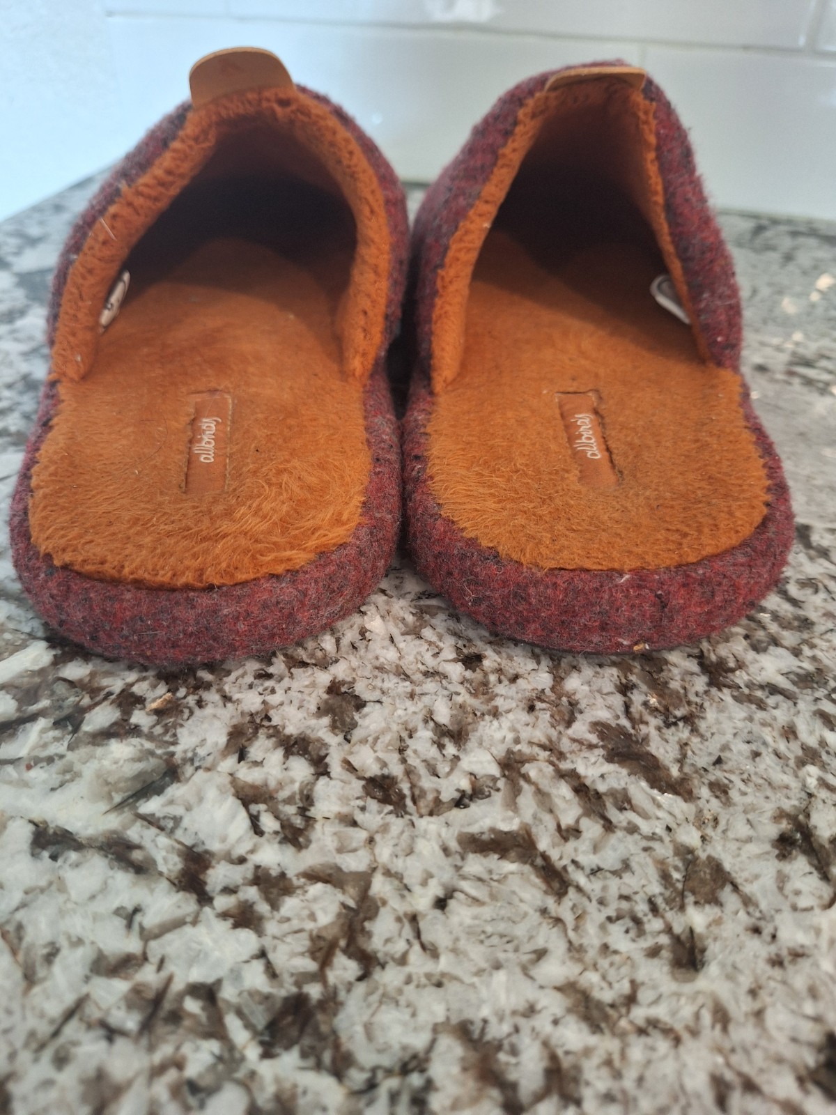 Allbirds Wool Dwellers Orange Pink Quilted Merino Wool Mule Slippers W6.5