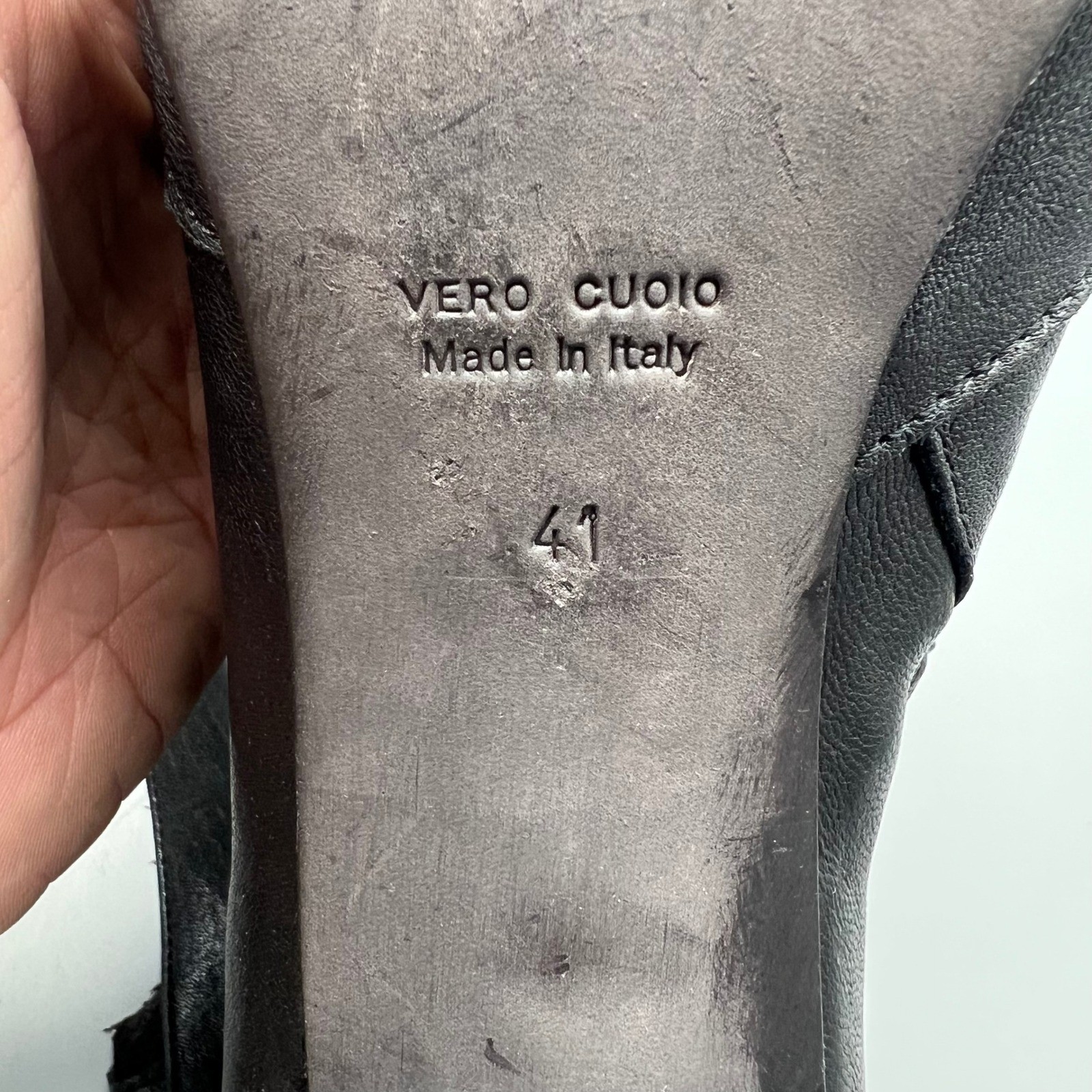 Russell & Bromley London Black Leather Ankle Boots Italy Vero Cuoio Size 41