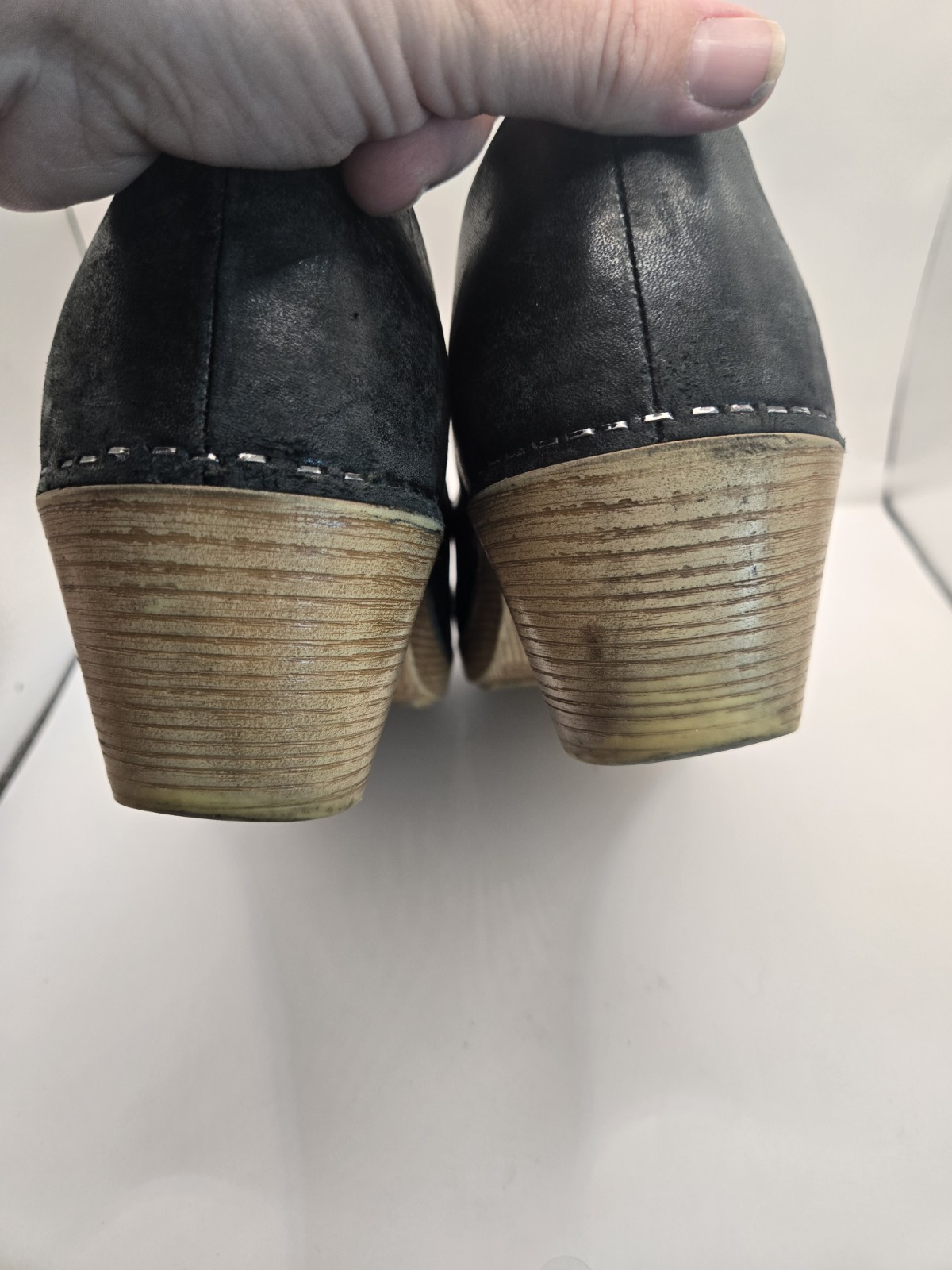 DANSKO Soft Full Grain Black Leather Mary Janes Comfort Clogs Shoes EU 42 US 11