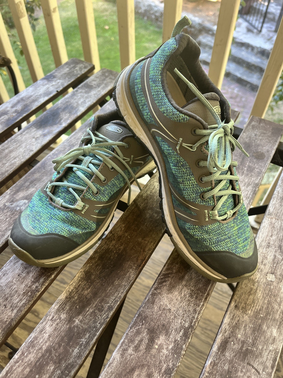 Keen Terradora II Waterproof Green Mesh Low Top Waterproof Hiking Size 7.5 Wmn’s