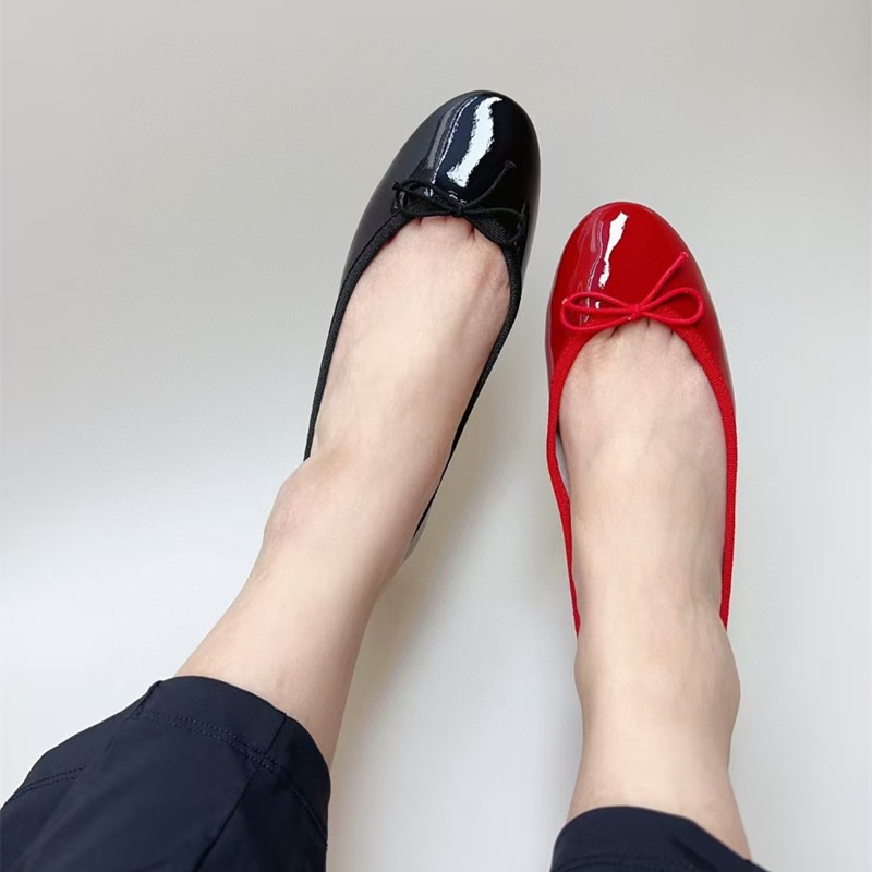 Repetto Ballet Shoes Flats Classic Patent Leather, Soft , Round Head Shoes