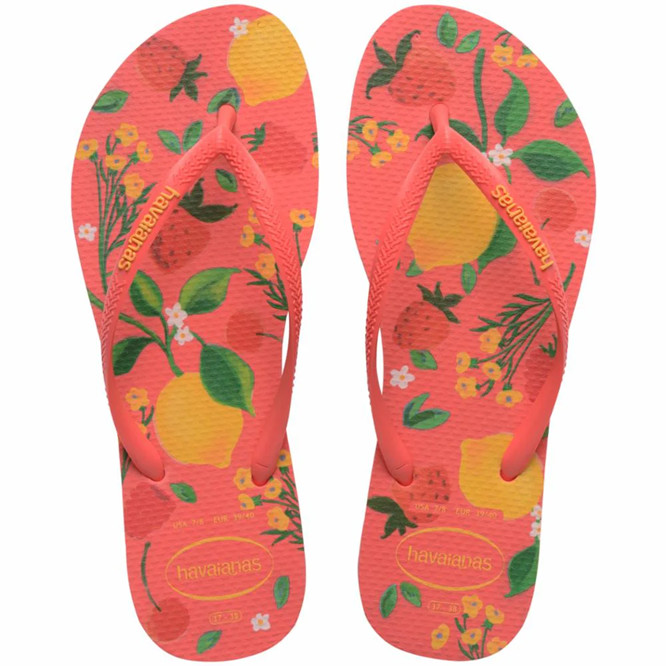 Havaianas Slim Summer Bliss Tropical Coral Flip Flop Women sizes 35/36-41/42