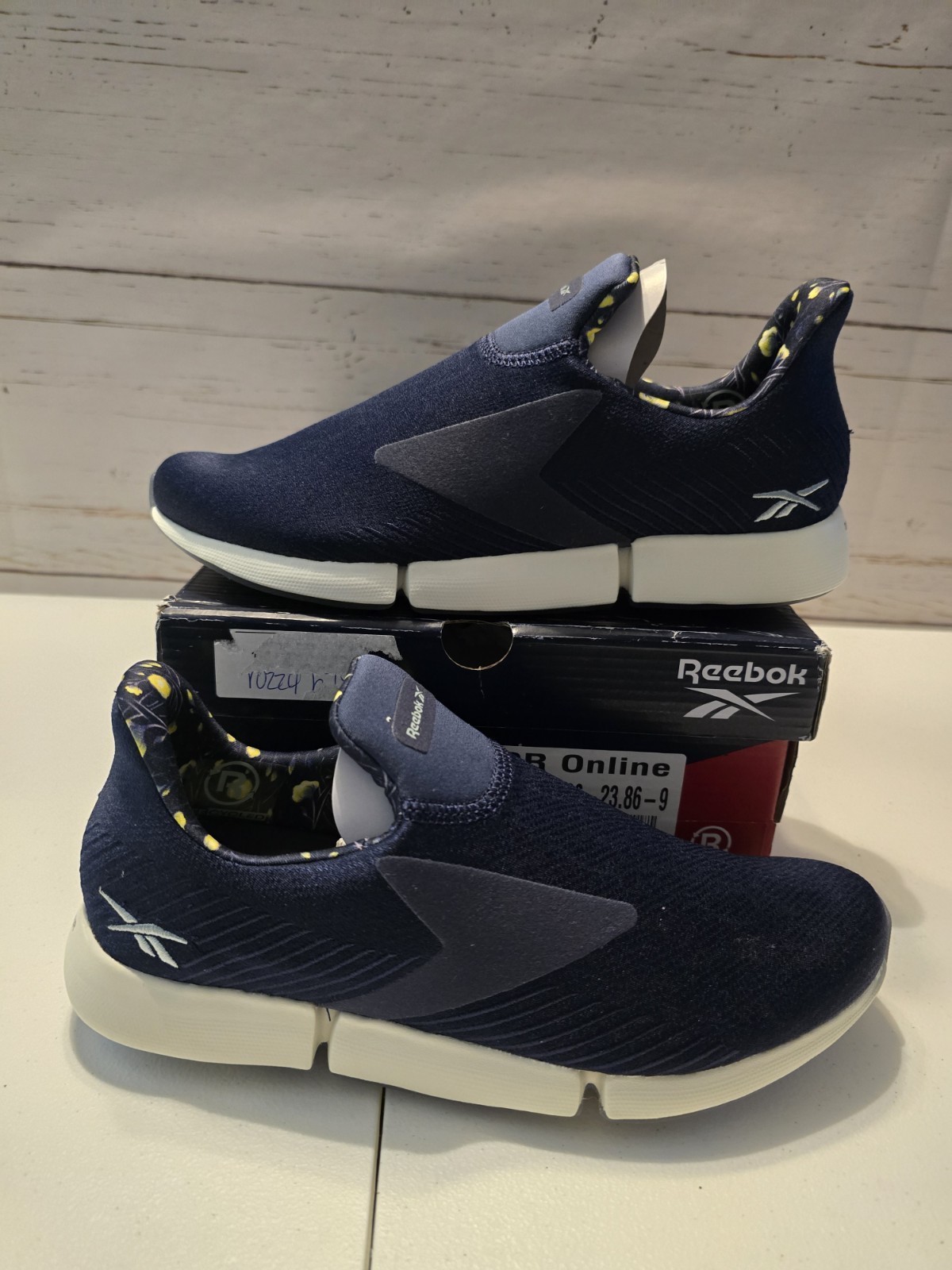 NEW Reebok GY9514 Dailyfit DMX Slip On Navy Walking Shoe Comfortable Light NIB 9