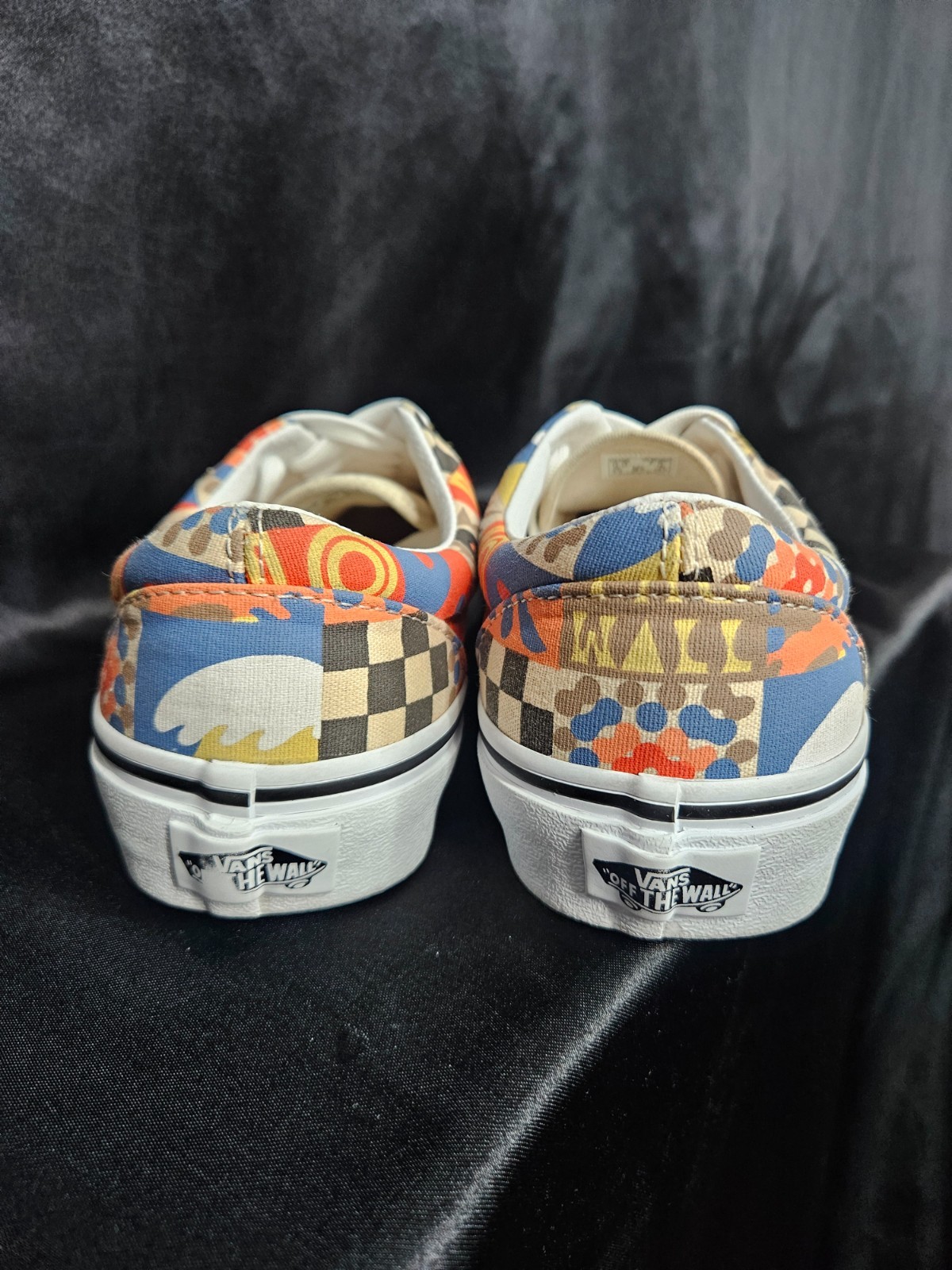 Vans Era Camp Positive Blue Orange Patchwork Sneakers Mens 6 Womens 7.5 NLIP