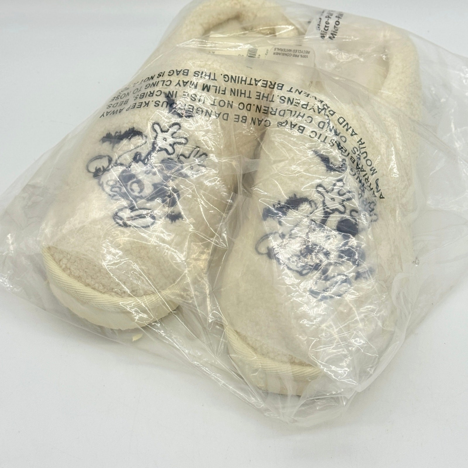Aerie American Eagle Sherpa Mickey Mouse Bats Halloween Slippers Size 8 NEW