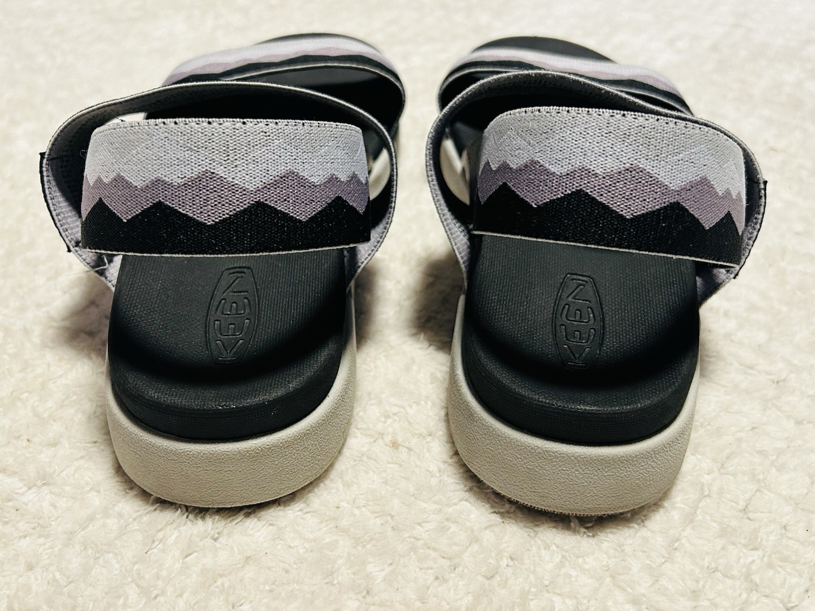 KEEN Elle Backstrap Comfort Sandals Black/Gray eco-Friendly Sz 7