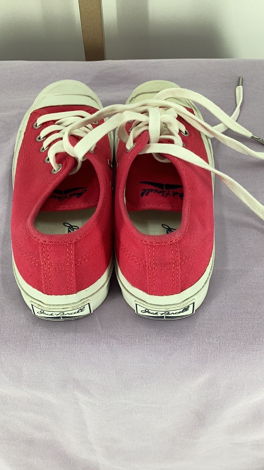44. Pink Canvas Converse Jack Purcell Sneakers Women’s Size 5 Men’s Size 3.5